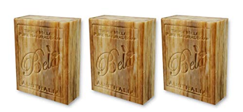 Bela Bath & Beauty, Sandalwood, Triple French Milled Moisturizing Bars, No Harsh Ingredients