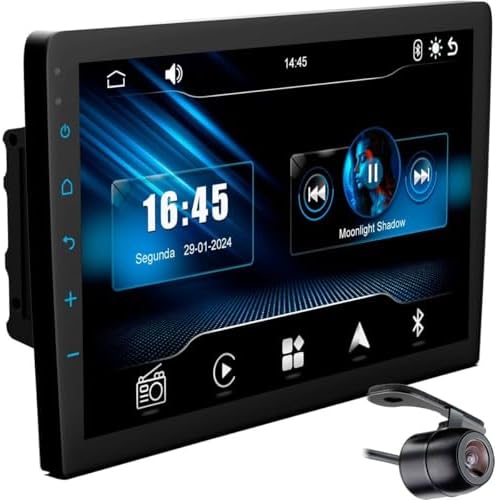 Central Multimídia 9" Carplay Android Auto Espelhamento Câmera de...