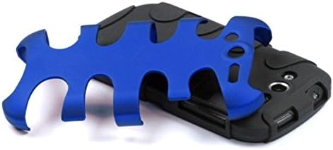 MyBat HTCMYTH4GHPCSK303NP Titanium Fishbone Protective Case for HTC My Touch 4G - 1 Pack - Retail Packaging - Dark Blue/Black