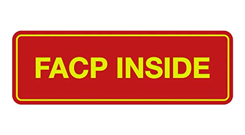 Panneau interieur FACP rouge jaune signalisation securite incendie