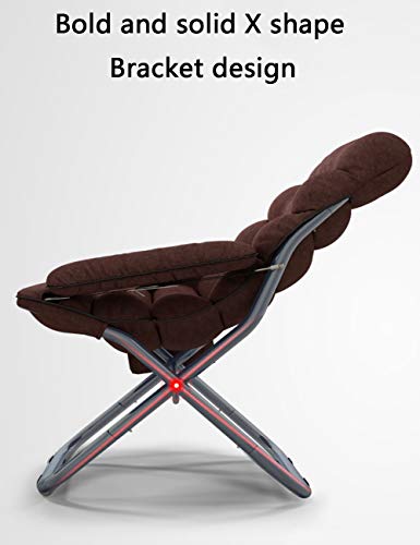 Fauteuil zéro gravité pliable avec coussin coton et pouf pour terrasse - 4