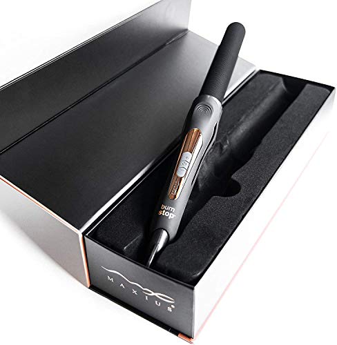 Maxius Safe Curl Curling Wand and Iron - Professional Curler for Styling Beach Waves and Perfect Curls - (1-1/8 Inch) Heat and Damage Protection for Easy Handling - for All Hair Types