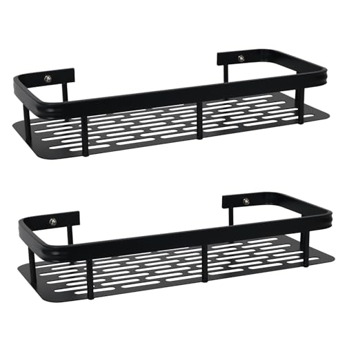 SKY-TOUCH Shower Caddy Shelf Shower Shelf Bathroom Shower Organizer Shelves Rustproof Waterproof & Easy Mount No Drilling - Self Adhesive for Bathroom Storage 30 * 13 * 4cm Max 30lbs 2 pack