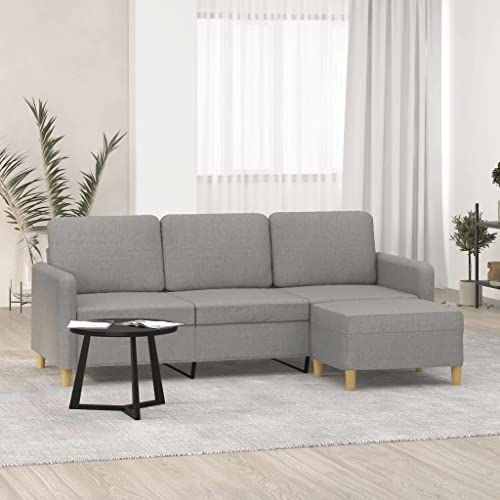 Vidaxl Couch, Single Sofa Chair With Footstool, Accent Living Room Chair With Armrest, Upholstered Chair For Living Room Bedroom, Dark Gray Fabric #TOP4