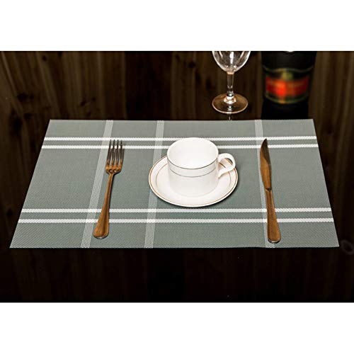 4pcs Cojín de aislamiento de celosía Cojín de comedor Cojín de vajilla de cocina Manteles individuales Manteles individuales de mesa