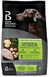 Pure Balance Grain-Free Chicken and Pea Recipe Dry Dog Food, 4 lbs
