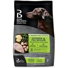 Pure Balance Grain-Free Chicken and Pea Recipe Dry Dog Food, 4 lbs