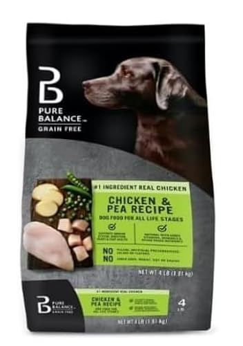 Pure Balance Grain-Free Chicken and Pea Recipe Dry Dog Food, 4 lbs