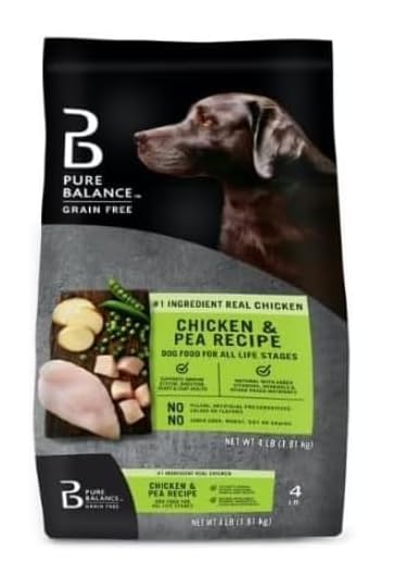 Pure Balance Grain-Free Chicken and Pea Recipe Dry Dog Food 4 lbs