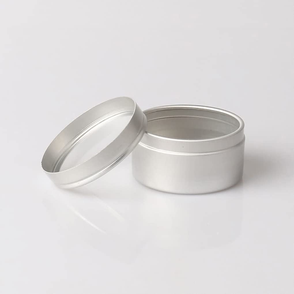100 Stück 20ml Silber Leere Aluminiumdose Aluminium Runde Stülpdeckeldose Dosen Aludose Blechdosen mit Sichtfenster Cremedosen für DIY Salben Kerze Kosmetik Rasierseife