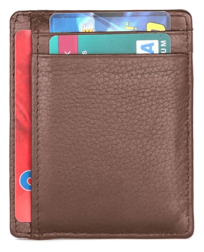 Image of WildHorn Leather Card Holder for Men & Women (Walnut)