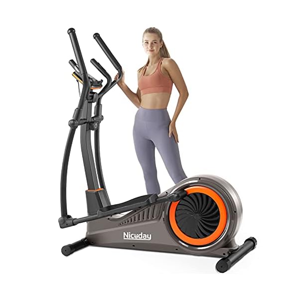 Niceday Elliptical Machine, Cross Trainer with Hyper-Quiet Magnetic Driving System, 16 Resistance Levels, 400LB Weight Limit