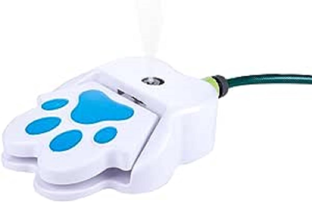 maxxpro Fuente de Agua con Pedal – Incluye aspersor Manguera de jardín – Juguete para Exterior