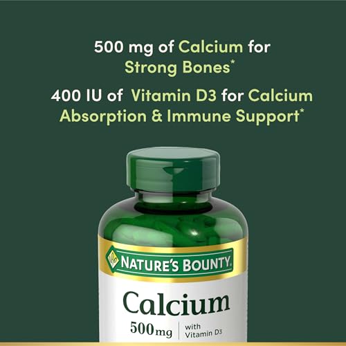 Nature’s Bounty Calcium Plus 400 IU Vitamin D3, Immune Support & Bone Health, 300 Tablets - Image 4