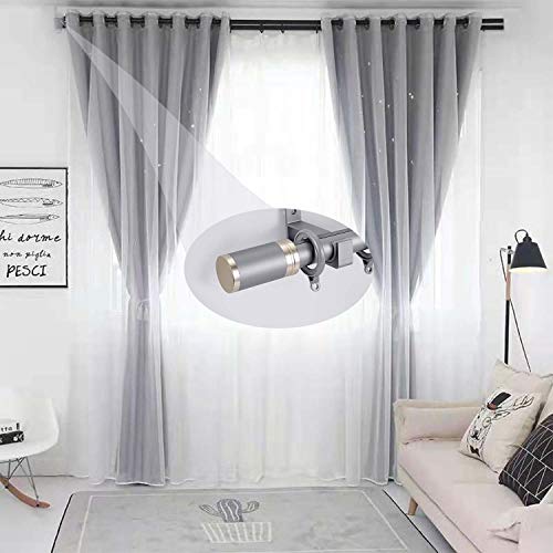 LERANXIN 2 Pezzi di Staffa per Bastone per Tende, Silver Grey Staffa per Aste per Tende, Asta Armadio Supporto in Lega di Alluminio di Alta Qualità, Adatto per Aste per Tende e Aste per Guardaroba - Image 7