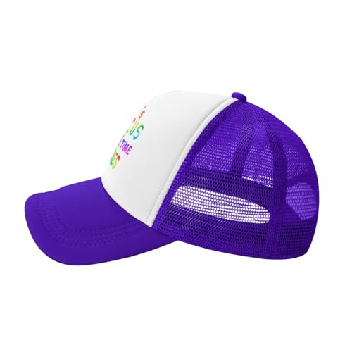 Its Hocus Pocus Time Witches Trucker Hat Snapback Mesh Baseball Cap Unisex3