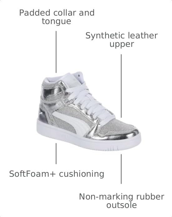 Image of PUMA Unisex-Child Rebound Layup Mid Shoes