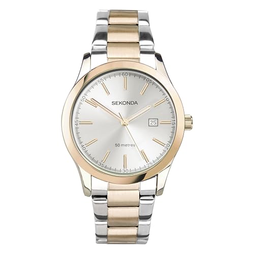 Montre Femme Sekonda Taylor Cadran 34 mm Date et Bracelet Acier Inoxydable