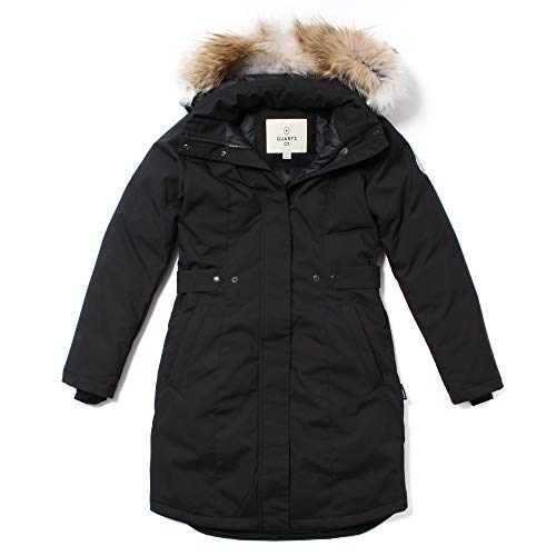 クォーツ Quartz Co. レディース ロングダウンコート Mia Slim fit 29411 (S, BLACK) [並行輸入品]
