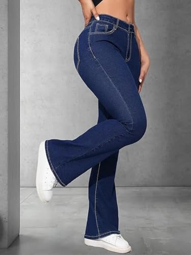 Image of ADBUCKS Women's Wide Leg Fit High Rise Jeans II Bootcut Jeans II