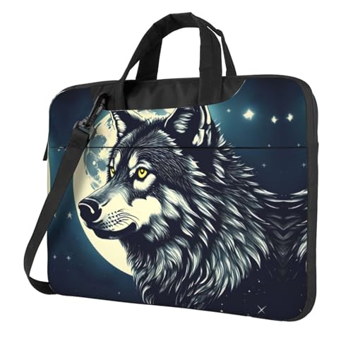 Housse PC portable loup et nuit pour vos déplacements professionnels