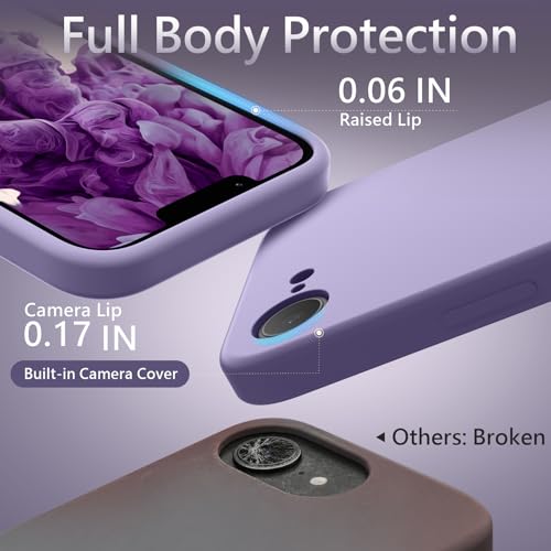 Image of FireNova Magnetic for iPhone 17e Case /iPhone 16e Case, Compatible with MagSafe, [Silicone Camera Protection] Microfiber Lining Phone Case, 6.1 inch, Clove Purple