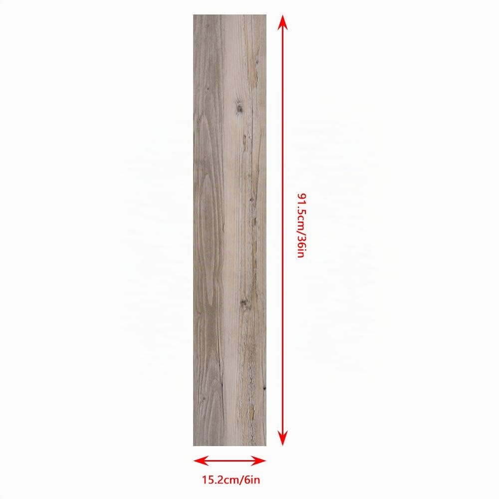 5m² Vinylboden PVC Bodenbeläge, 36 Stück Selbstklebende Bodenfliesen, Laminatboden Vinyl Fliesen Klebefliesen Bodenbelag für Wohnzimmer, Küche, Balkon, Badezimmer, Wasserdicht, Eiche Braun