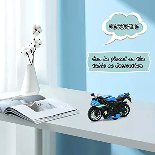 Toy Motorcycles, Diecast Motorcycle Toy with Music Lighting,Toy Motorcycle for Kids 3-9,Toy Motorcycles for Boys(Blue)