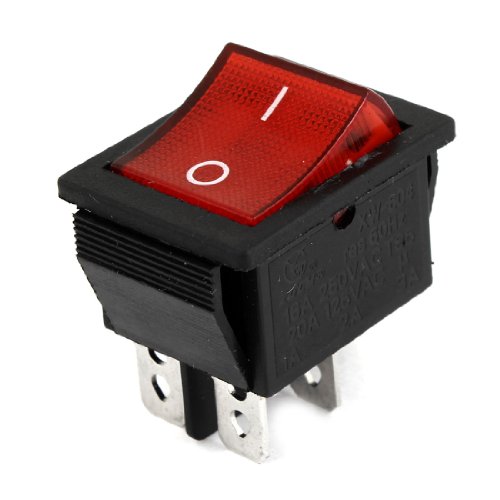 Aexit AC 16A/250V Control electrical 20A/125V On/Off DPST Snap In Boat Rocker Switch