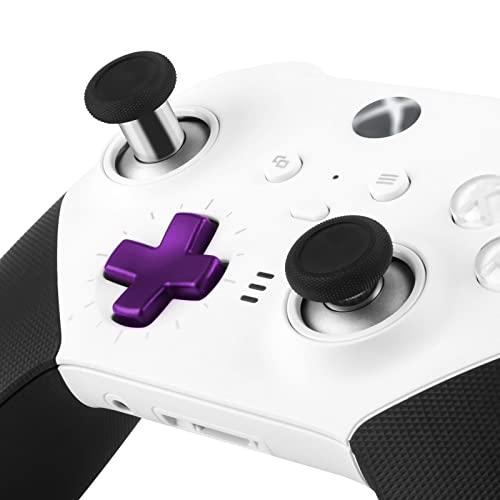 Image of Metal Replacement Thumbsticks for Xbox Elite Controller Series 2 Core,Component Pack Includes 4 Swap Magnetic Joysticks,4 Paddles,1 Standard D-Pads, Accessories Parts for Xbox One Elite 2 (Purple)