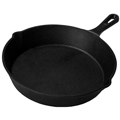 Grillfürst Gusseisenpfanne Grill mit Stielgriff Ø 25 cm - Massive Gusspfanne mit hohem Rand, extrem hitzebeständige Gusseisen Pfanne für Gasgrill, Herd und Feuer