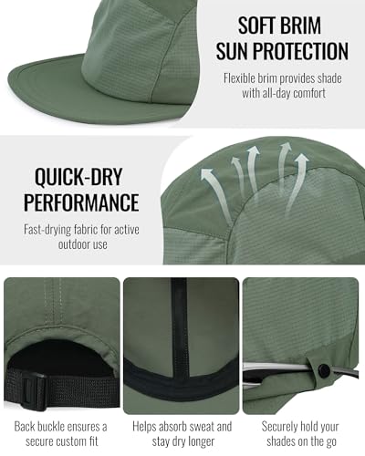 Image of CLAPE Snapback 5 Panel Hat for Men Flat Bill Funny Trucker Hats Running