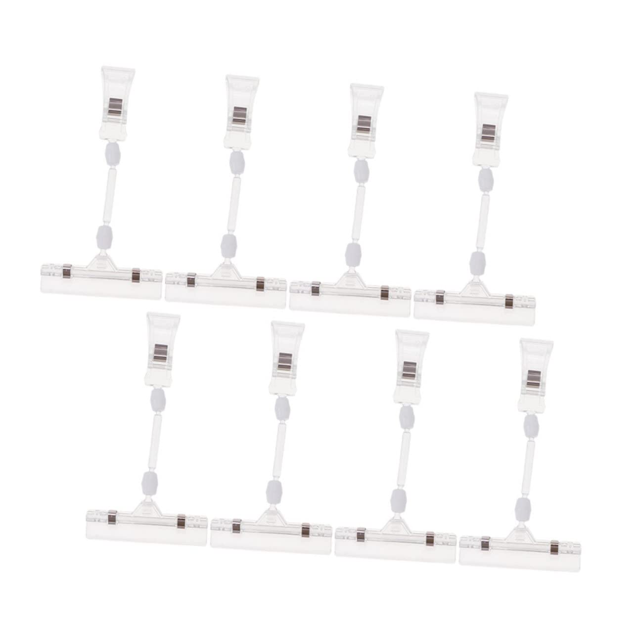 8pcs Clip Price Tag Holder Supermarket Label Holder Swing Clip Advertising Folder