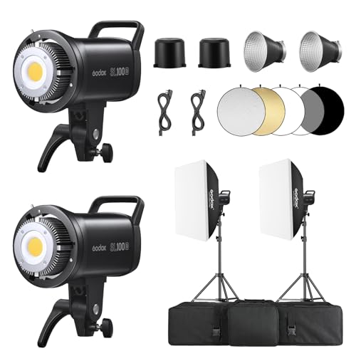 Image of Godox 2PACK SL100Bi Professional COB LED Video Lighting Kit