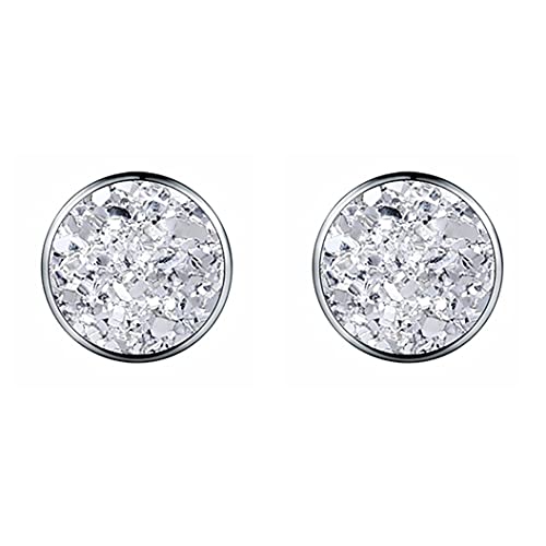 HAISWET Boucles d'oreilles en argent sterling 925 avec cristaux transparents pour fille Cover