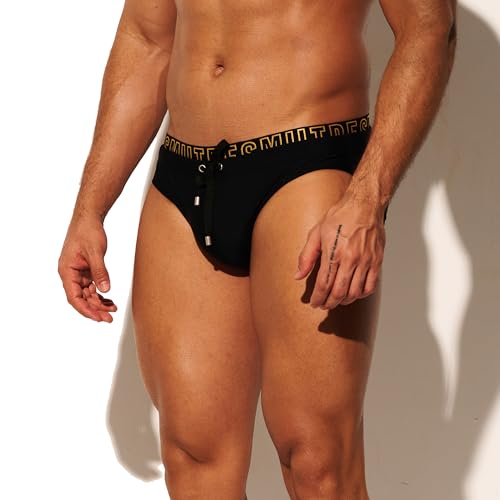 Men's Anti-Ambarrassment Triangle Swimwear Low Waist Sunbath Swim Briefs High Elastic Adult Swimming Surf S34182