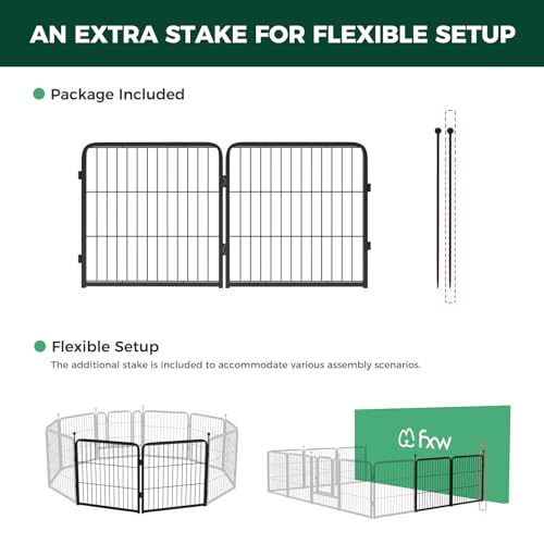 Image of FXW Instant Dog Playpen, RV Camping, Outdoor & Yard, 24 inch H, 2 Panels