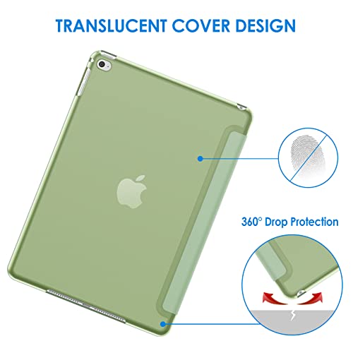 Image of JETech Case for iPad Air 2 (2nd Generation), Smart Cover Auto Wake /Sleep (Matcha Green)