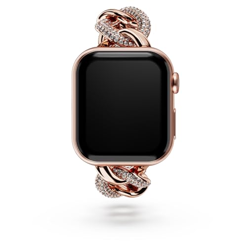 Image of Swarovski Sparkling princess strap, For Apple Watch 40mm & 41mm, Rose gold tone, Rose gold-tone finish