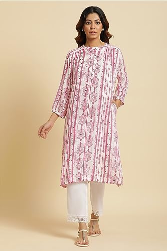 Image of W for Woman Women's Viscose Relaxed Fit Casual Kurta