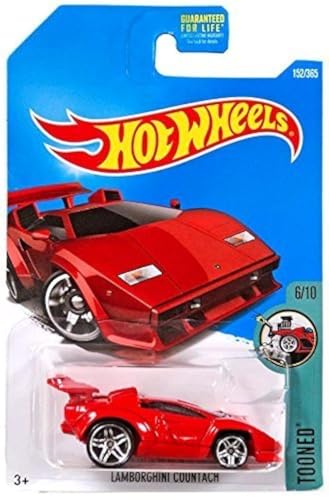Hot Wheels Lamborghini Countach 1:64 rojo die-cast miniatura 1