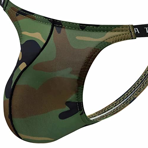 Mens Camoufalge Thong Underwear Men's Slim G String Bikini4