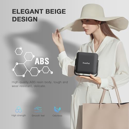 Image of [Officially-Licensed App & Auto Focus] Black Smart Mini Projector with WiFi and Bluetooth, XuanPad 4K Support Movie Projector, Portable Native 1080P Outdoor Projector with 360 Stand