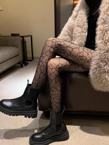 Sexy Mesh Fishnet Tigh High Waist Tights for Women Lace Stockings Black Fish Net Tights Cute Stockings Pantyhose4