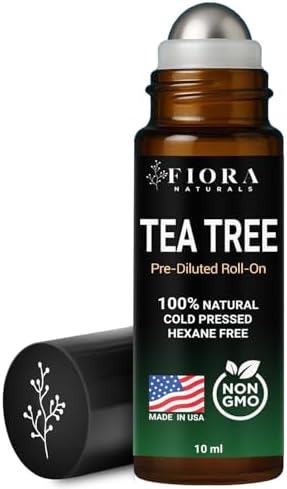 Fiora Naturals Tea Tree Oil Roll On - 100% Natural Tea Tree Essen...