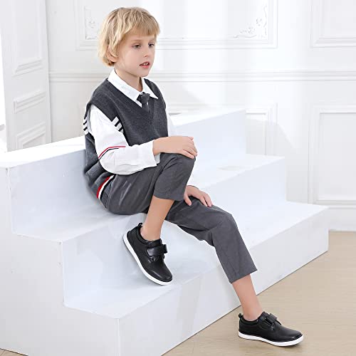 firelli Boys Loafers Hook and Loop School Uniform Dress Shoes Kids Casual Oxford Shoes3