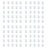 BVMAG 100 Pack Replacement Mushroom Earbud Ear Tips for Baofeng Motorola Kenwood Cobra Two Way Radio Transparent Acoustic Tube Earpieces