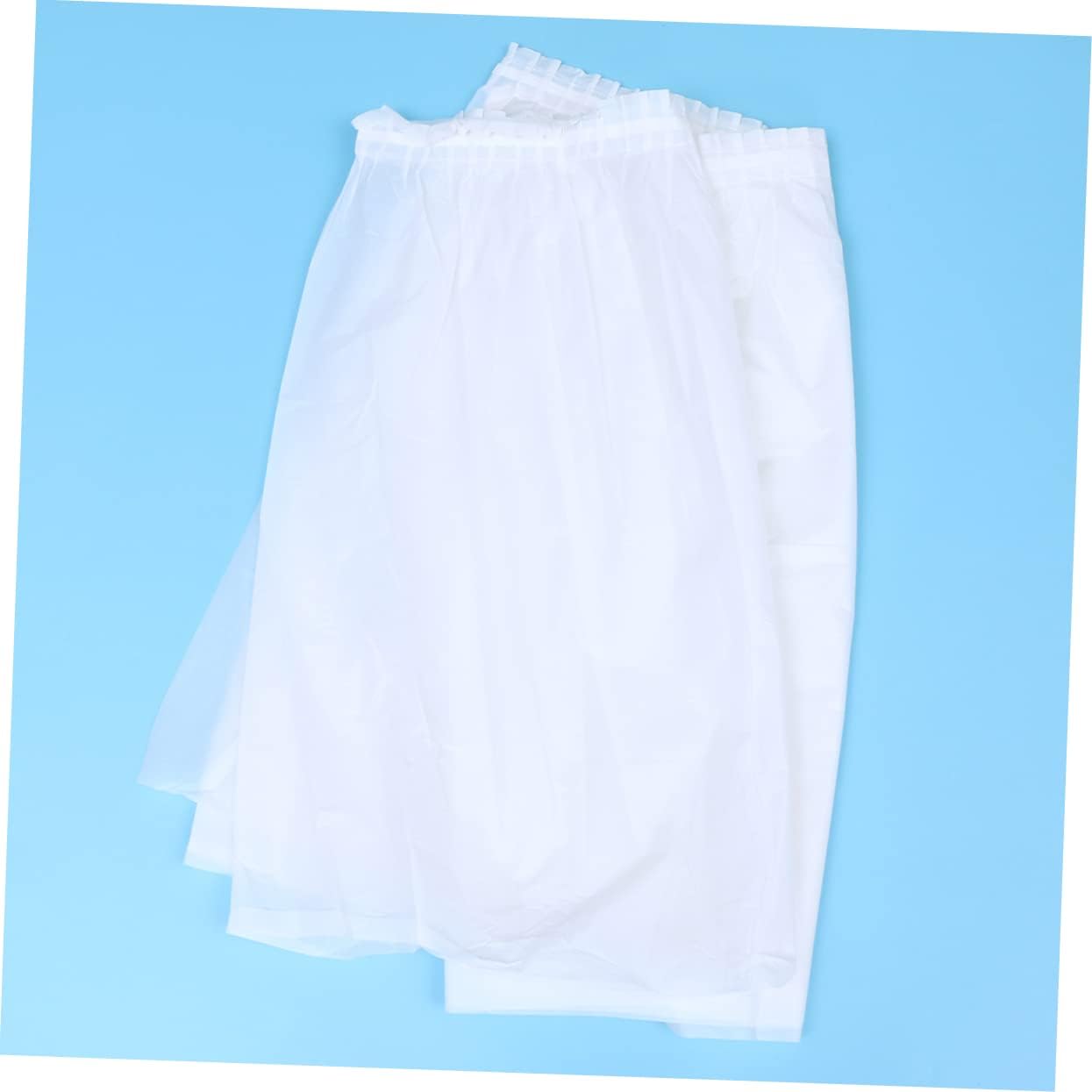 MAGICLULU Plastic Table Skirt for Parties and Weddings Disposable Table Cover White for Birthday and Home Decor