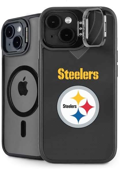 Skinit Kickstand Phone Case Compatible with iPhone 15 - Officially Licensed NFL Pittsburgh Steelers Team Jersey Design