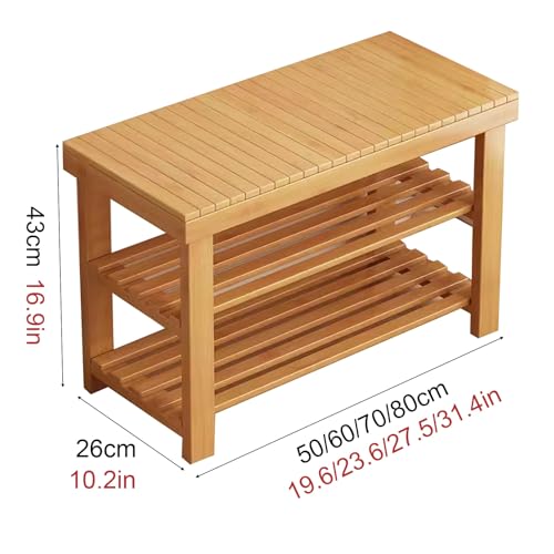 Étagère à chaussures en bambou finition soignée meuble durable